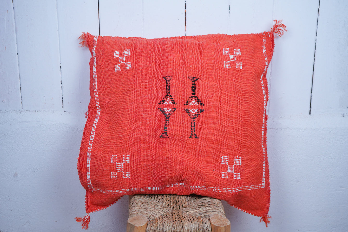 Moroccan boho cactus silk cushion