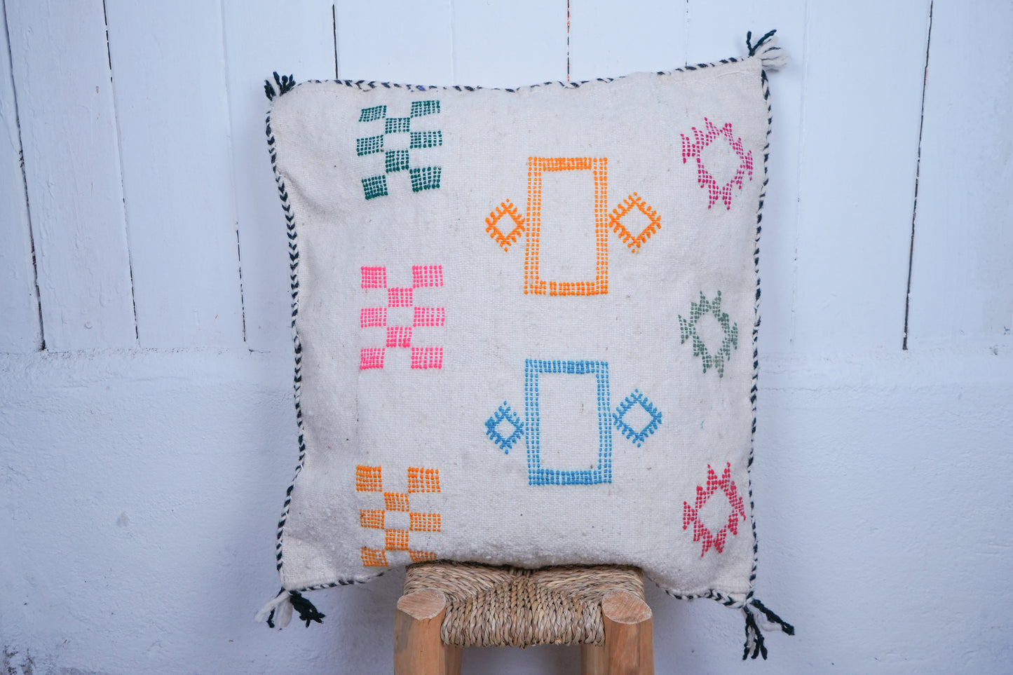Moroccan boho cactus silk cushion