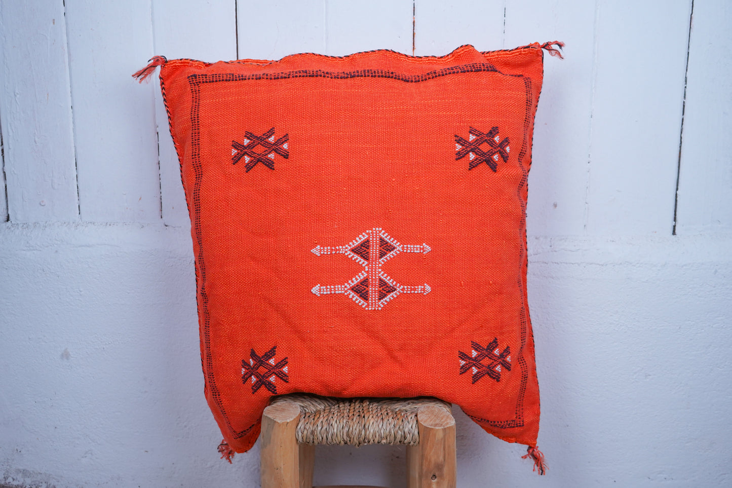 Moroccan boho cactus silk cushion