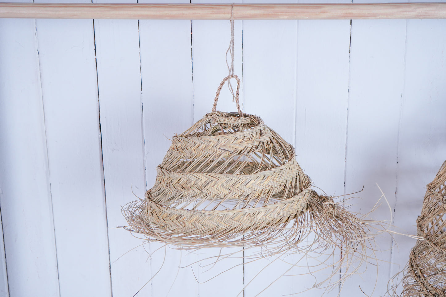 Marokkanischer Lampenschirm Malik – Rund & Handgefertigt aus Halfa-Gras