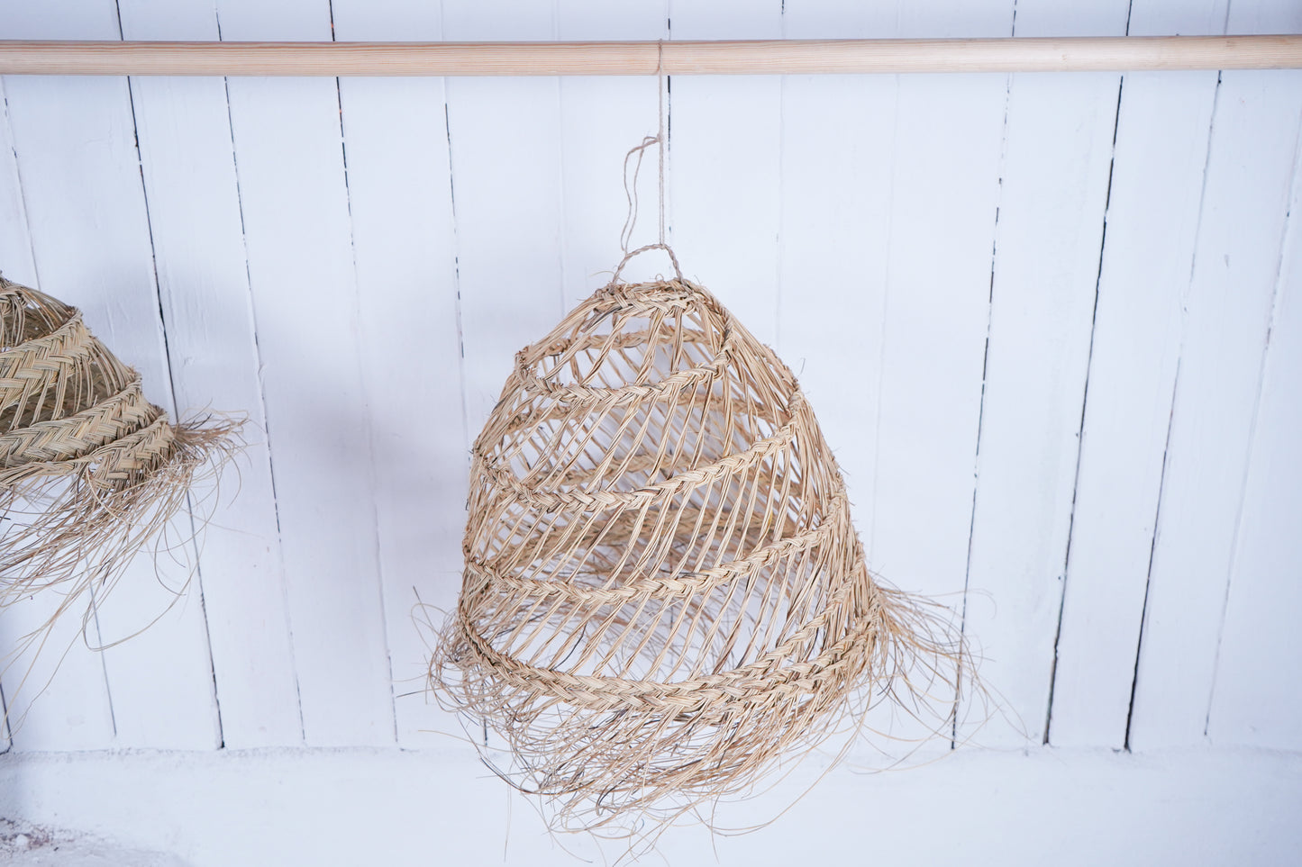 Marokkanischer Lampenschirm Malik – Rund & Handgefertigt aus Halfa-Gras