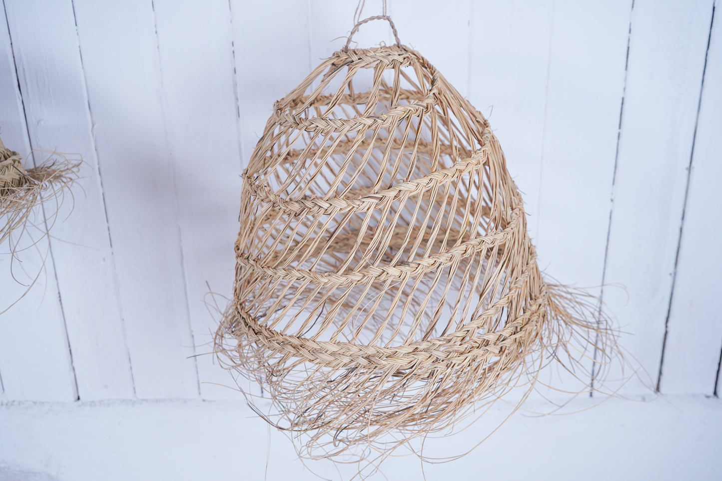 Marokkanischer Lampenschirm Malik – Rund & Handgefertigt aus Halfa-Gras