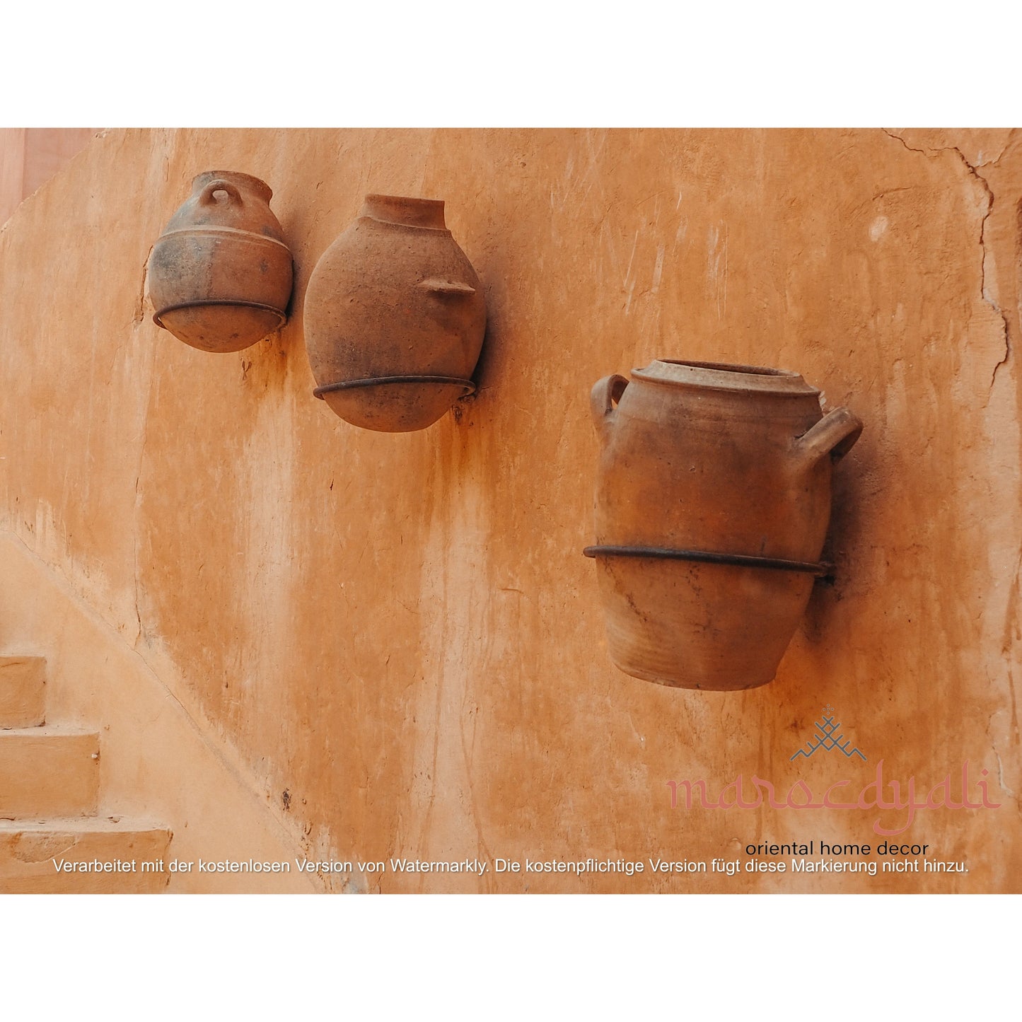 Vases on wall poster