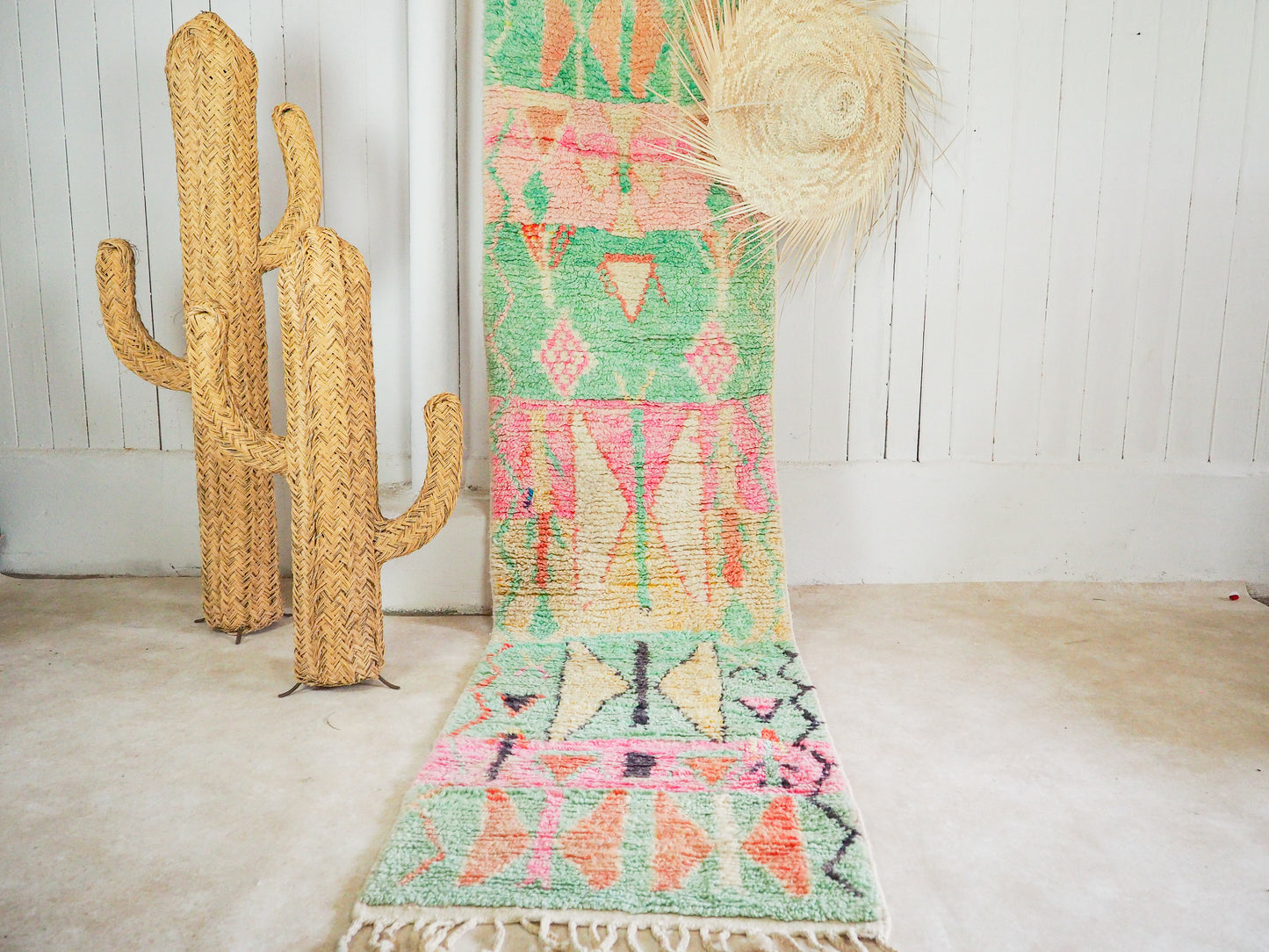 Handgefertigter Boujaad Läufer `Fes` aus Marokko – Einzigartige Schönheit für dein Zuhause | 300 x 85 cm