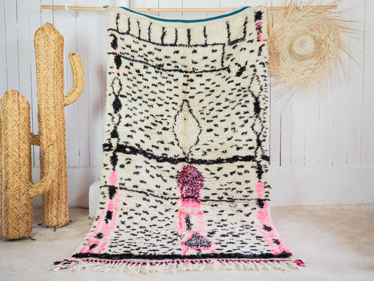 Handgefertigter Azilal Teppich `Soraya` aus Marokko – Boho-Muster und hochwertige Wolle | 230 x 133 cm