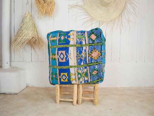 Marokkanischer Zemmour Pouf "Sorouk" – Handgefertigt aus Naturmaterialien