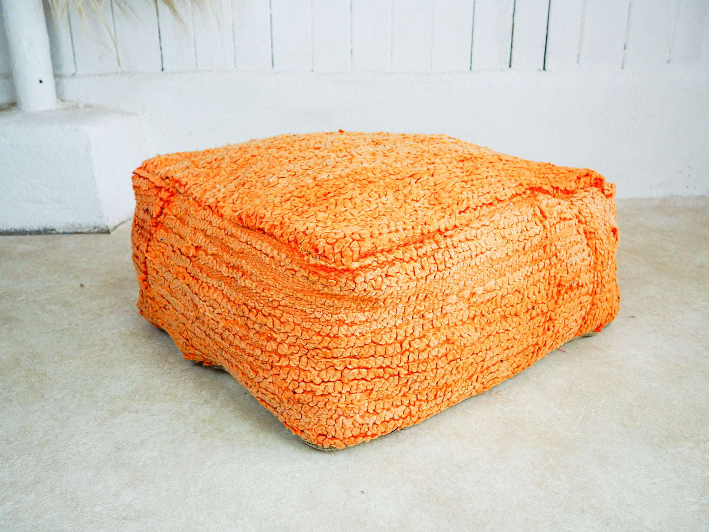 Marokkanischer Beni Mguild Pouf ´laymouna´ - handgefertigt aus Bio-Wolle