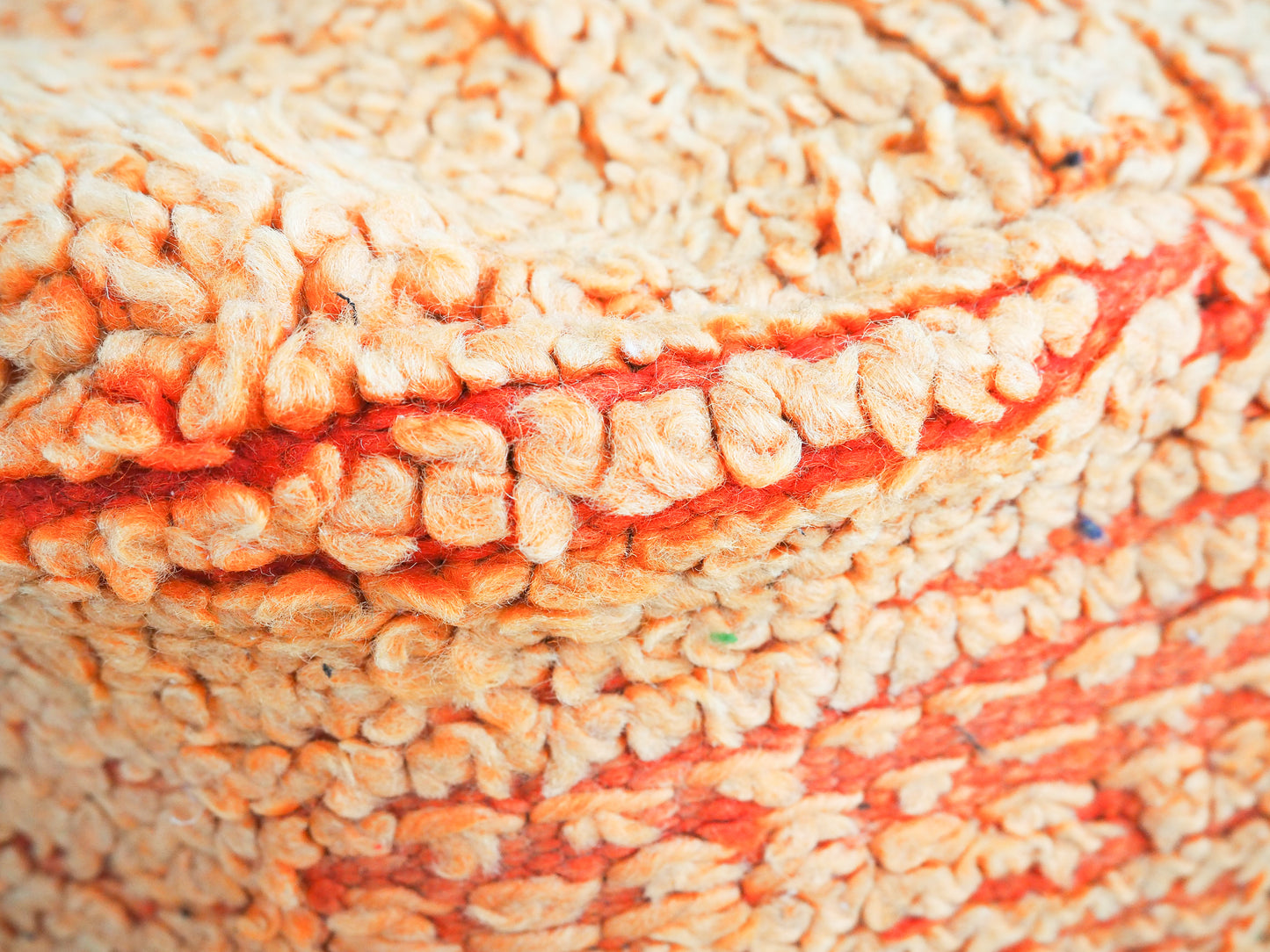 Marokkanischer Beni Mguild Pouf ´laymouna´ - handgefertigt aus Bio-Wolle