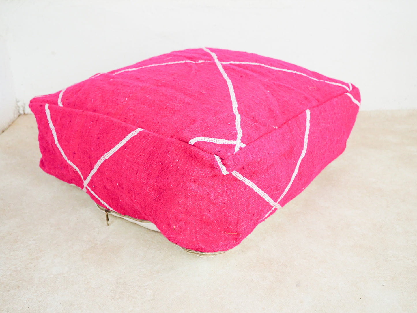 Handgefertigter Kilim Pouf aus Marokko ´Fanida´ – Traditionelles Design und Naturmaterialien