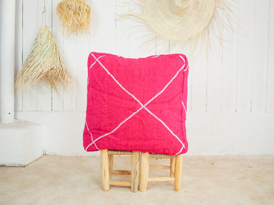 Handgefertigter Kilim Pouf aus Marokko ´Fanida´ – Traditionelles Design und Naturmaterialien