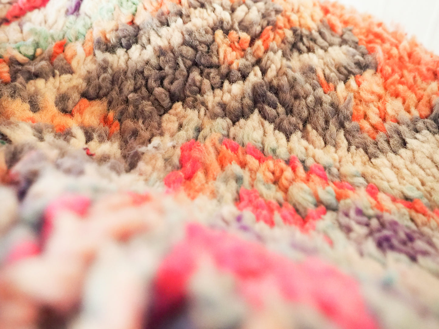 Marokkanischer Boujaad Pouf ´jamila´ - handgefertigt aus Bio-Wolle