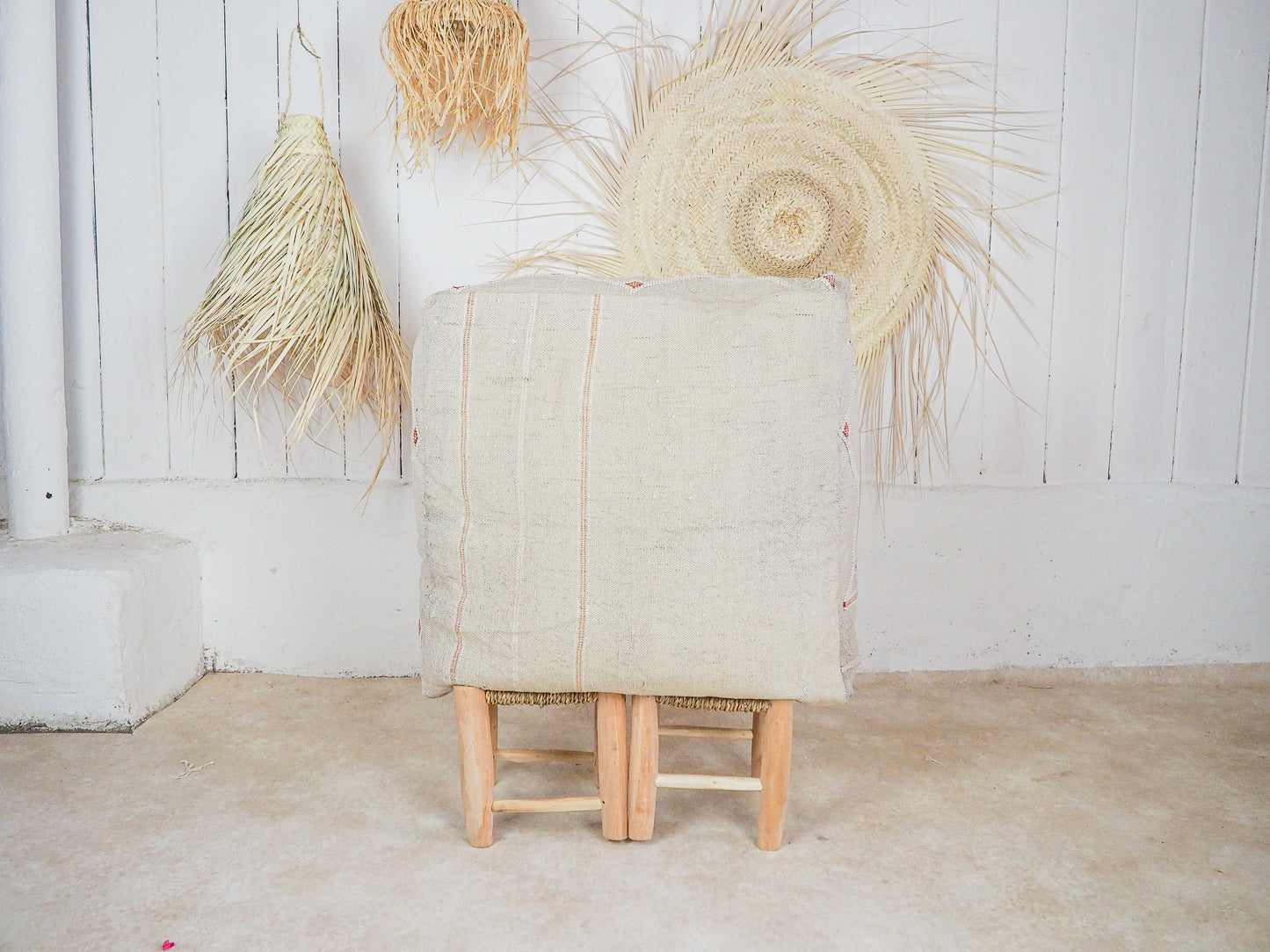 Marokkanischer Sabra Pouf ´Siham´ – Handgefertigt aus Kaktusseide