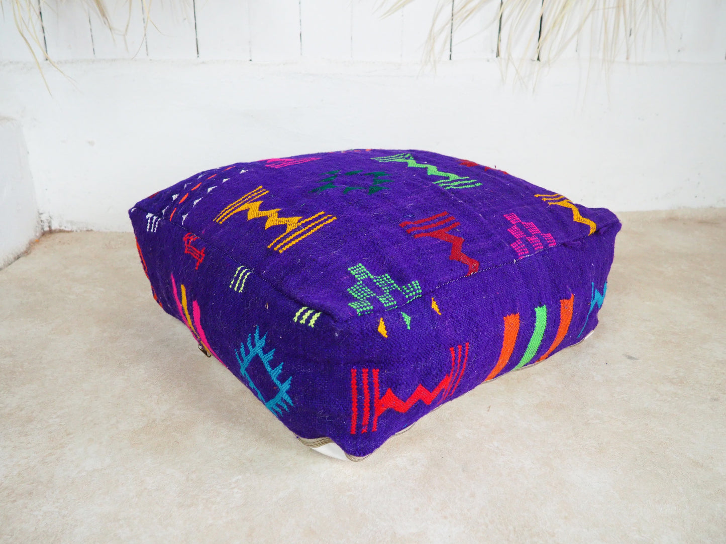 Handgefertigter Kilim Pouf aus Marokko ´Lalla´ – Traditionelles Design und Naturmaterialien