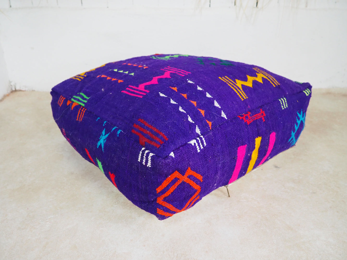 Handgefertigter Kilim Pouf aus Marokko ´Lalla´ – Traditionelles Design und Naturmaterialien