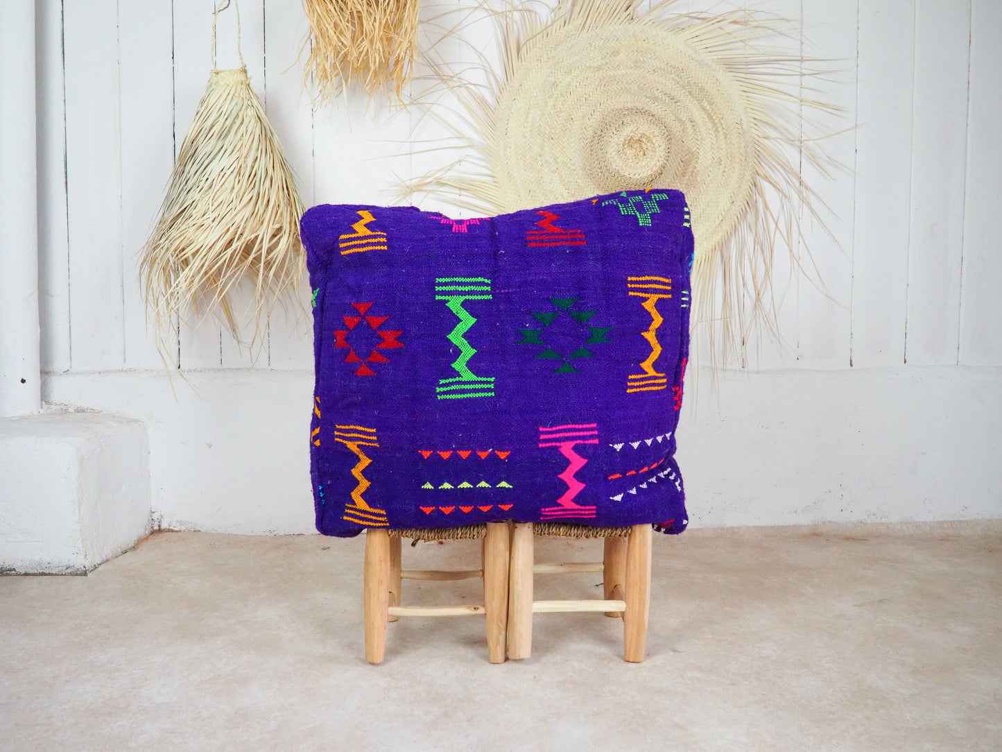 Handgefertigter Kilim Pouf aus Marokko ´Lalla´ – Traditionelles Design und Naturmaterialien