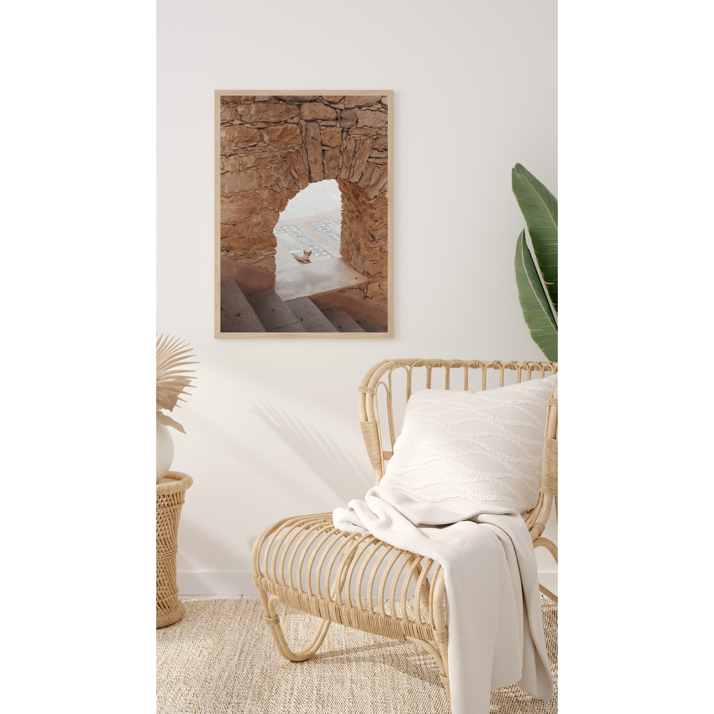 Cat in Stone Arch Poster