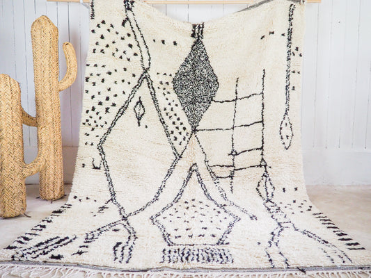 Handgefertigter Azilal Teppich `Riad` aus Marokko – Boho-Muster und hochwertige Wolle | 285 x 200 cm